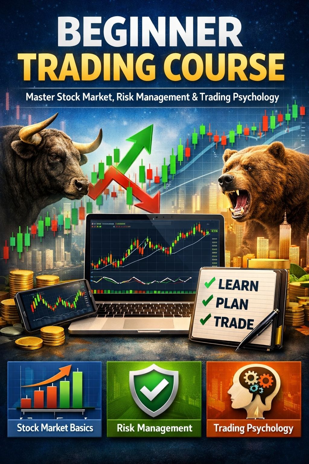Protected: Beginner Trading Course: 21 Powerful Lessons to Master Stock Market Basics, Risk Management & Trading Psychology